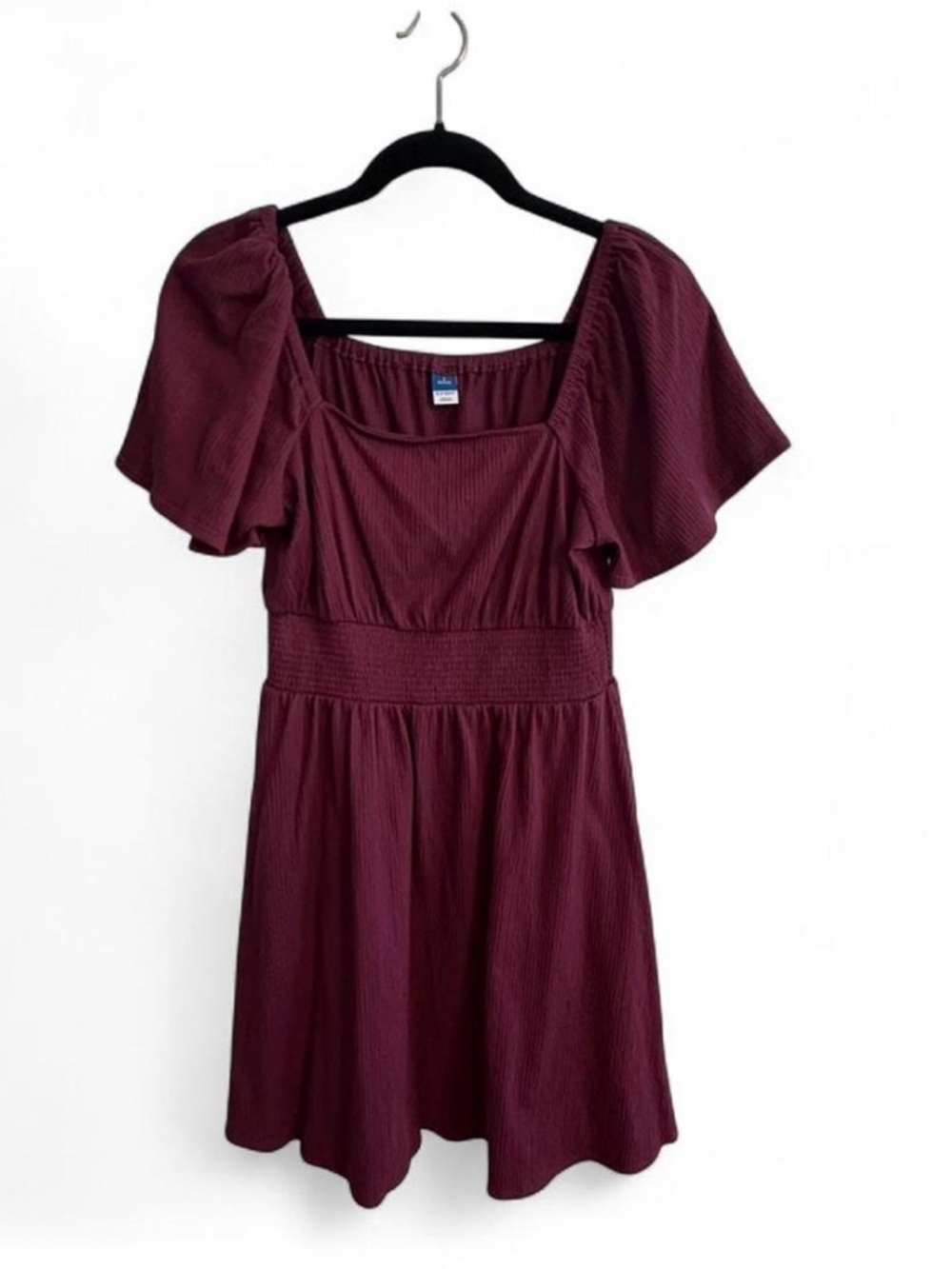 Old Navy Burgundy Square-Neck Mini Dress